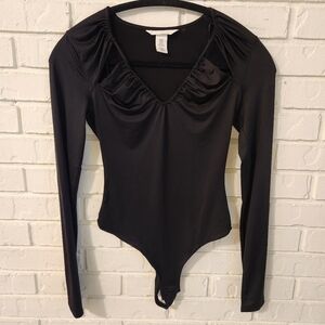 H&M Black Bodysuit XS